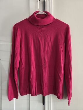 Chico's Pink Ribbed Turtle neck Sweater Size 2  Large 12/14